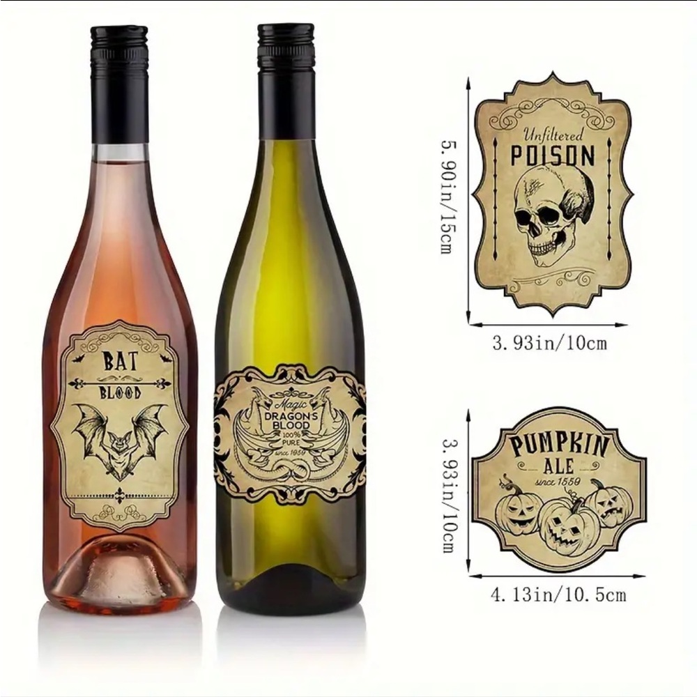 12 Bottle Stickers, NEW